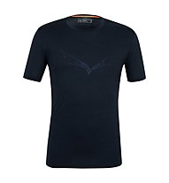 Salewa Pure Eagle Sketch Am M - T-shirt - uomo, Dark Blue