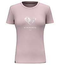 Salewa Pure Heart Dry W - T-shirt - donna, Pink/White