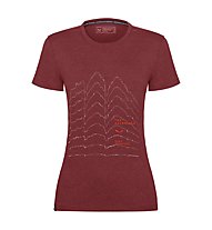 Salewa Pure Skyline Frame Dry W - T-Shirt- Damen , Red