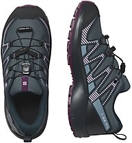 Salomon XA PRO V8 WP J - scarpe trail running - bambino, Dark Blue/Violet/Black