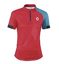 Scott Trail 20 S/SL Women`s Shirt, Hibiscus Red/Ocean Blue