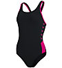 Speedo Boom Logo Splice Muscleback - costume intero - donna, Black/Pink