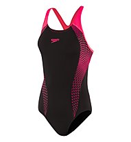 Speedo Hexagonal Laneback Swimsuit - Badeanzug - Damen, Black/Red