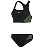 Speedo PLMT RCBK BRF 2PC AF - costume - donna, Black/Green