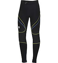 Sportful Cardio Evo Tech Tight pantalone da sci di fondo, Black/Green