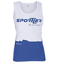Sportler Nizza - top running - donna, White/Blue