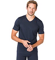 Super.Natural M Base V-Neck Tee 140 - T-Shirt - Herren, Night Blue
