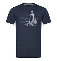 Super.Natural Lighthouse - T-Shirt - Herren, Blue/Grey