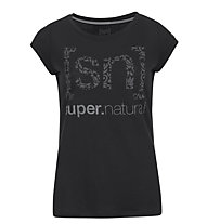 Super.Natural W Graphic Tee 140 Arabeske Logo - T-Shirt - Damen, Black