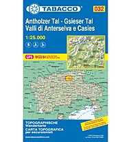 Tabacco Carta N.032 Valli di Anterselva e Casies - 1:25.000, 1:25.000