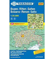 Tabacco Carta N.034 Bolzano/Renon/Salto - 1:25.000, 1:25.000
