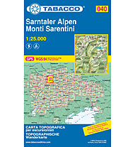 Tabacco Karte N° 040 Monti Sarentini/Sarntaler Alpen (1:25.000), 1:25.000