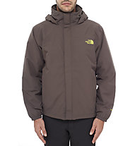 The North Face Resolve Insulated giacca con cappuccio, Black Ink Green/Venom Yellow