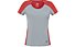 The North Face W Dynamix S/S Damen Fitness Shirt Kurzarm, Grey/Red