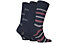 Tommy Hilfiger Giftbox Tommy Stripe 3P - lange Socken - Herren, Blue