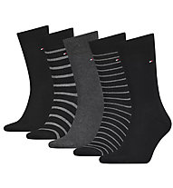 Tommy Hilfiger TH 5P Giftbox Stripes - calzini lunghi - uomo, Black