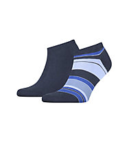 Tommy Hilfiger TH M Sneaker 2P Stripe - calzini corti - uomo, Blue/LIght Blue
