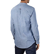 Tommy Jeans Chambray Mao - camicia maniche lunghe - uomo, Light Blue