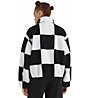 Tommy Jeans Checkerboard Sherpa Popover - felpa in pile - donna, Black/White
