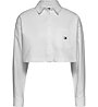 Tommy Jeans Cropped Badge W - Langarm Hemd - Damen, White
