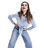 Tommy Jeans Front Knot - Bluse - Damen, Light Blue/White