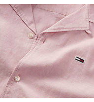Tommy Jeans  Linen Blend Camp M - Kurzarmhemden - Herren, Pink