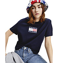 Tommy Jeans Star Americana Flag - T-shirt - donna, Blue
