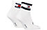 Tommy Jeans TH Quarter 2P Stripe - kurze Socken, White