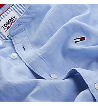 Tommy Jeans Tjm Mao Linen Blend Shirt - camicia a maniche lunghe - uomo, Light Blue