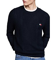 Tommy Jeans TJM Slim Cable Knit - Pullover - Herren, Dark Blue