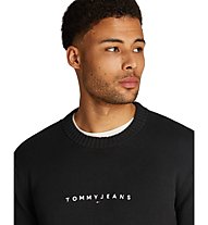 Tommy Jeans Tjm Slim Linear Logo - Pullover - Herren, Black