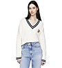 Tommy Jeans TJW Crest Cable - Pullover - Damen, White