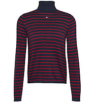 Tommy Jeans Tjw Essential Turtle Neck - Pullover - Damen, Blue/Red 