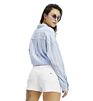 Tommy Jeans Tjw Relaxed Front Knot - Bluse - Damen, Blue/White