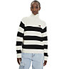 Tommy Jeans Tjw Stripe Mockneck - maglione - donna, Black/White