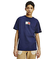 Tommy Jeans Tommy Badge Camo - T-shirt - uomo, Dark Blue