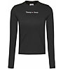 Tommy Jeans W Serif Linear - Langarmshirts - Damen, Black