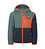 Trollkids Kids Aurlandsfjord JR - giacca in pile - bambino, Green/Dark Blue/Orange