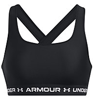 Under Armour Crossback Mid - Sport BHs - Damen, Black/White