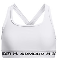 Under Armour Crossback Mid Solid J - Sport-BH Mittlerer Halt - Mädchen, White