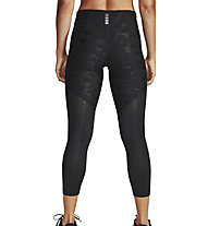 Under Armour Fly Fast 2.0 Sizzle Crop - pantaloni 3/4 running - donna, Black
