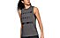 Under Armour Linear Wordmark Muscle - top fitness - donna, Grey/Black