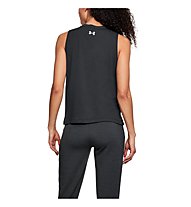 Under Armour Overlay Logo Muscle - top fitness - donna, Black