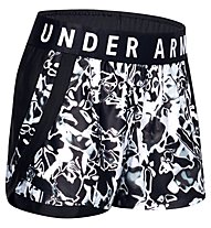 Under Armour Play Up 3.0 Print - pantaloni corti fitness - donna, Black/Grey/White