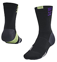 Under Armour Playmaker 1Pk Mid - kurze Socken, Black/Purple