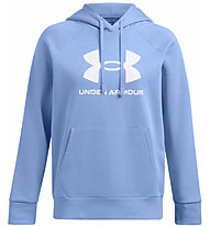 Under Armour Rival Fleece Big Logo W - felpa con cappuccio - donna, Light Blue