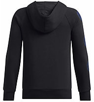 Under Armour Rival Fleece Spiral Logo Jr - felpa con cappuccio - ragazzo, Black