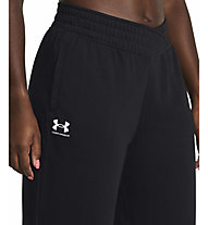 Under Armour Rival Terry Crop Wide W - pantaloni fitness - donna, Black