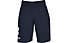 Under Armour Sportstyle Cotton Graphic - kurze Fitnesshose - Herren, Dark Blue/White