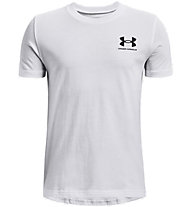 Under Armour Sportstyle Left Chest Ss - T-shirt - Jungs, White